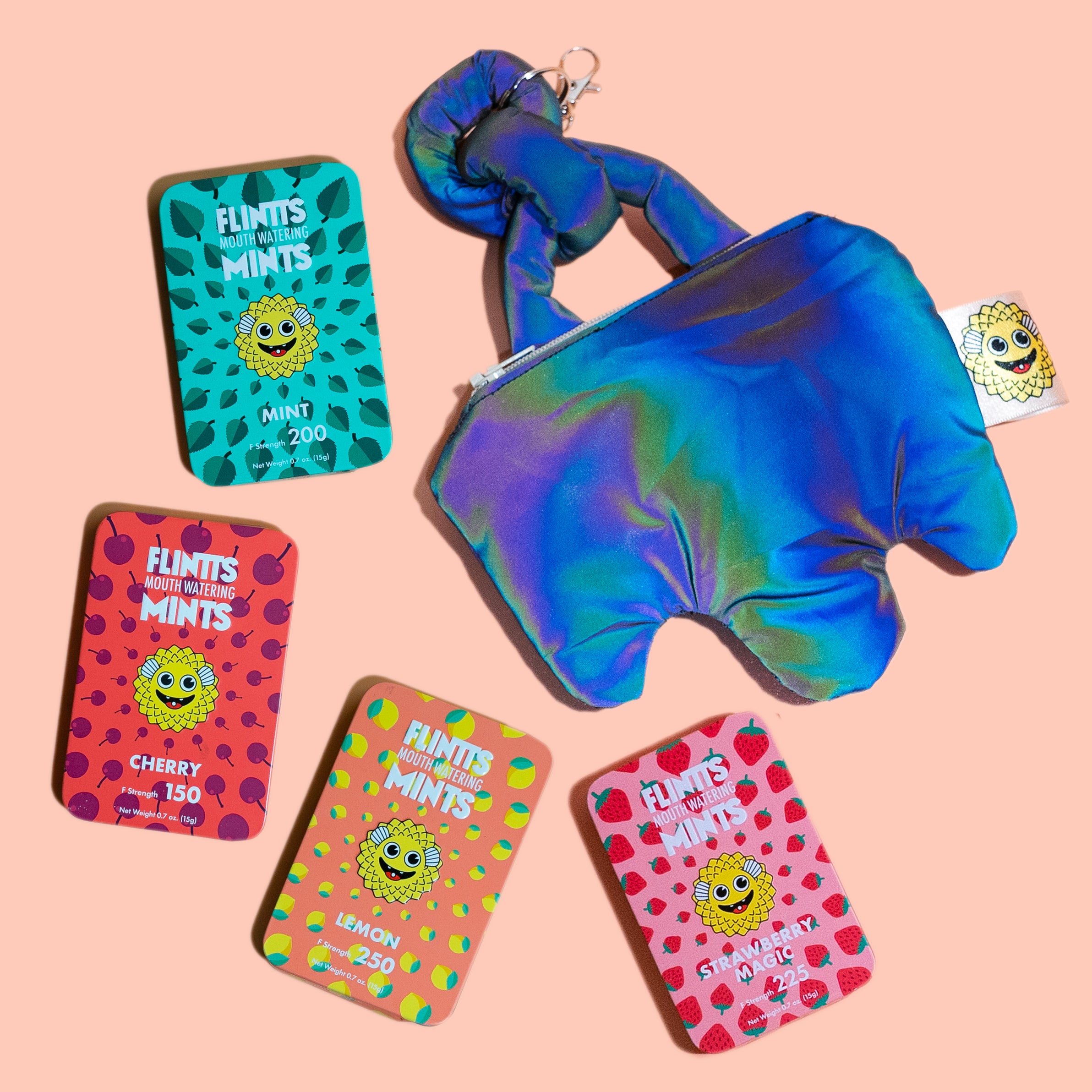 Psychedelic Oil Slick Bag Charm Bundle